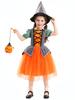 2026 Pumpkin Witch Dress for Girls Halloween Party Tutu Fancy Costume Classic Role Play Outfit