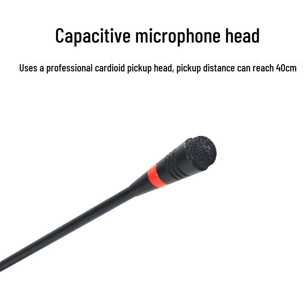 Wired Gooseneck 48V Phantom Condenser Desktop Microphone for Speech