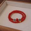 Natural Agate Double Ring Bracelet. Fashion Women Daily Jewelry Lucky Gift