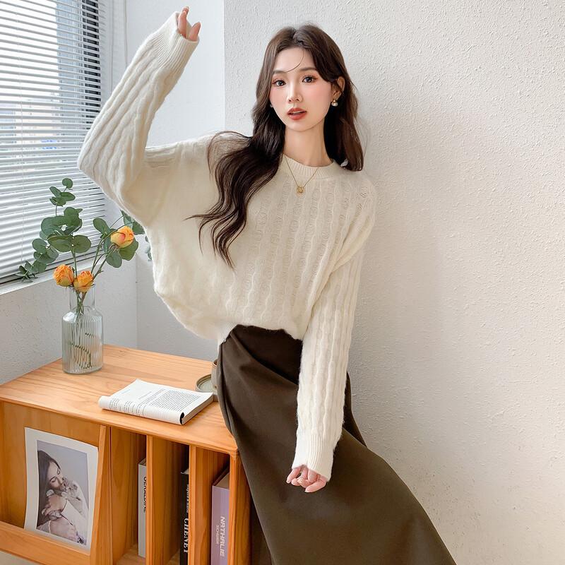 Mokana Women s Urban Casual Long-Sleeve Knit Sweater MKNJD3585 One Size