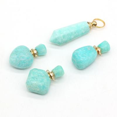 1Pc Spiritual Healing Amazonite Pendant Natural Stone Amazonite Charms for Jewelry Making DIY Women Men Necklace Accessories Craft