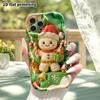 Phone Case: 2D Flat Design Suitable for iPhone 18 17 16 15 14 13 Pro Protective Case, Gingerbread Man Christmas, Christmas and Halloween, Perfect Holi