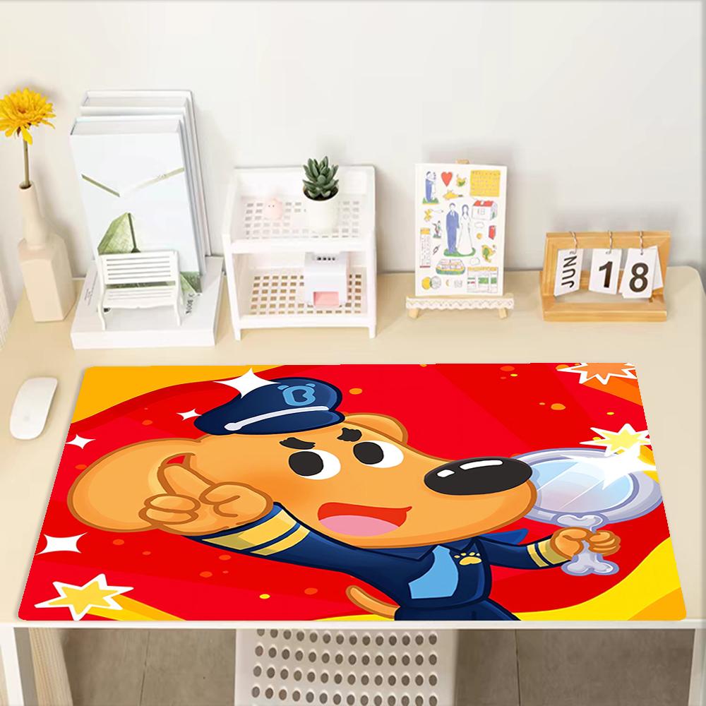 Tappetino Mouse Tema Scieriffo Labrador, Base in Gomma Antiscivolo, Multifunzionale per Ufficio e Arredamento Casa, Perfetto per la Personalizzazione dello Spazio di Lavoro.