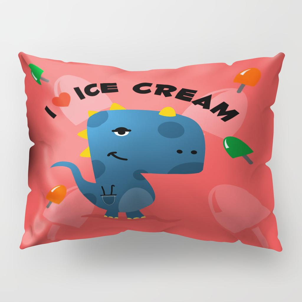 Cartoon Dinosaur Pillowcase Cute Children's Room Cushion Cover Car Sofa Cushion Cover Children's Birthday Gift
