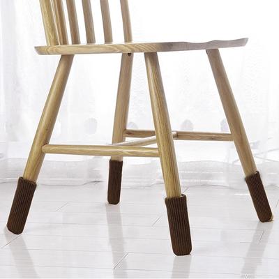 4 Pcs Stretch Knit Chair Leg Covers Non-slip Floor Protector Mute Dining Table Foot Cover Washable Legs Cap Home Decor