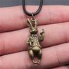 Animal Black Leather Necklace Elephant Wolf Dragon Horse Gecko Lizard Pendant Necklace For Women Men Boy Girls