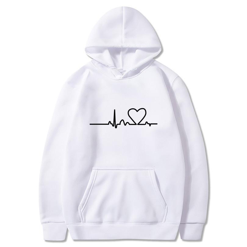 Autumn and Winter New Fashion Hoodies Printed Trendy Sweatshirt with Wool Pullover Hip Hop Street Clothing Top