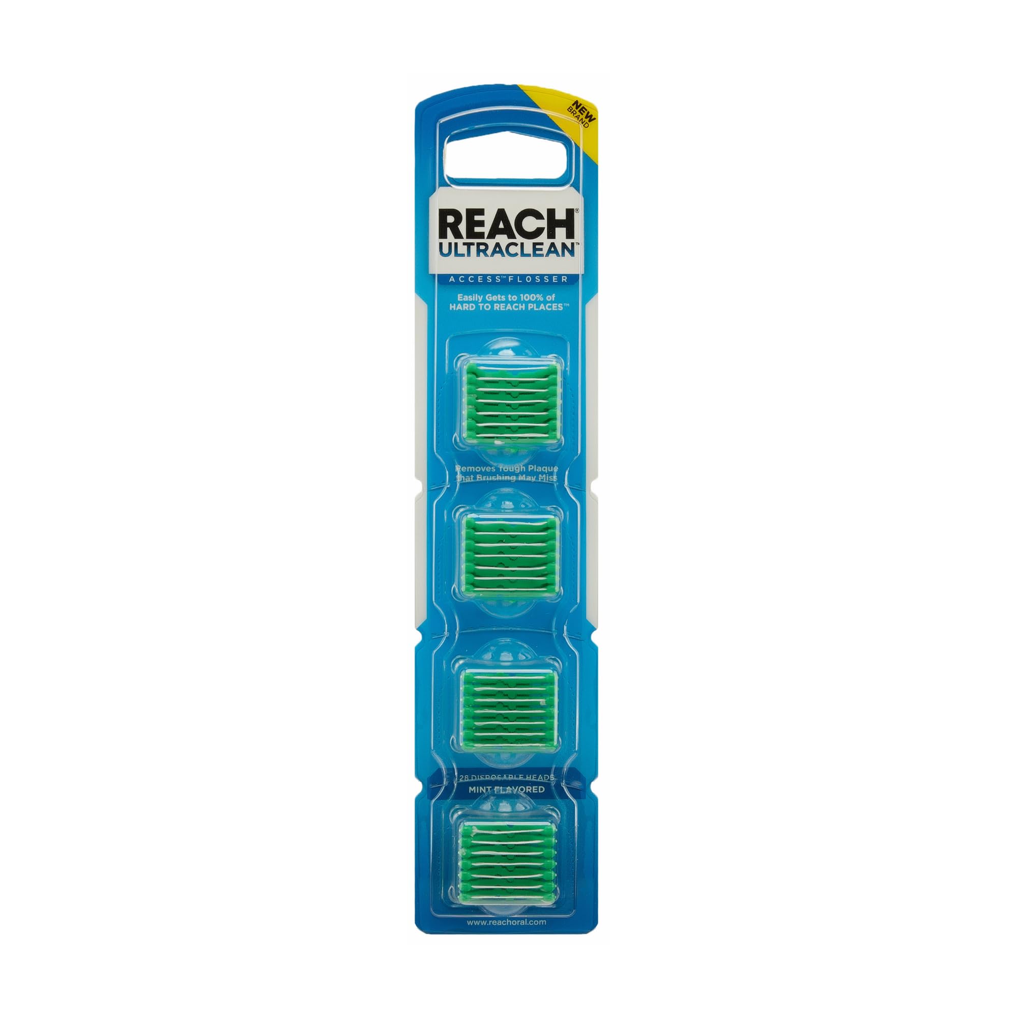 

Listerine Ultraclean Access Flosser Refill Pack with 28 Disposable by Johnson and Johnson Heads, Mint-Flavored (6 Packs) [item]