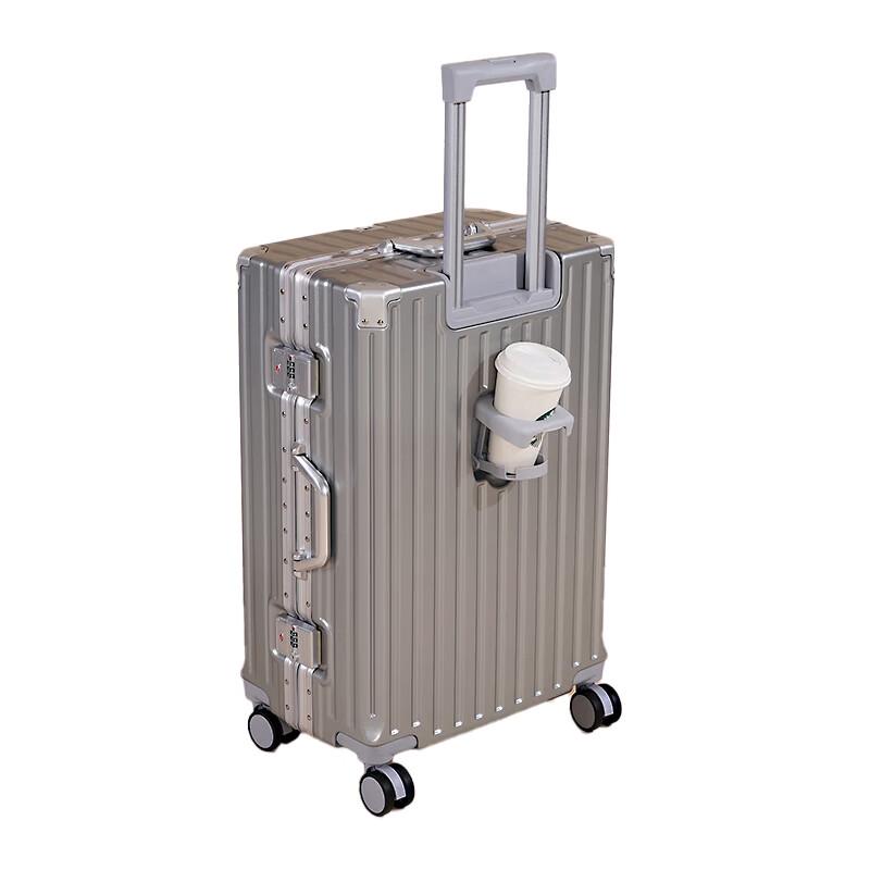 Deesden Paul Aluminum Frame Carry-on Luggage with Cup Holder 20 inch