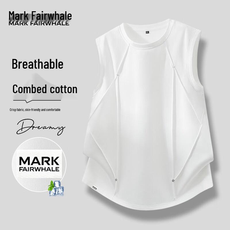 MARK FAIRWHALE Men s Sleeveless Ice Cotton T-Shirt 4XL