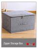 Cotton and Linen Folding Storage Box Organizer for Clothes and Toys