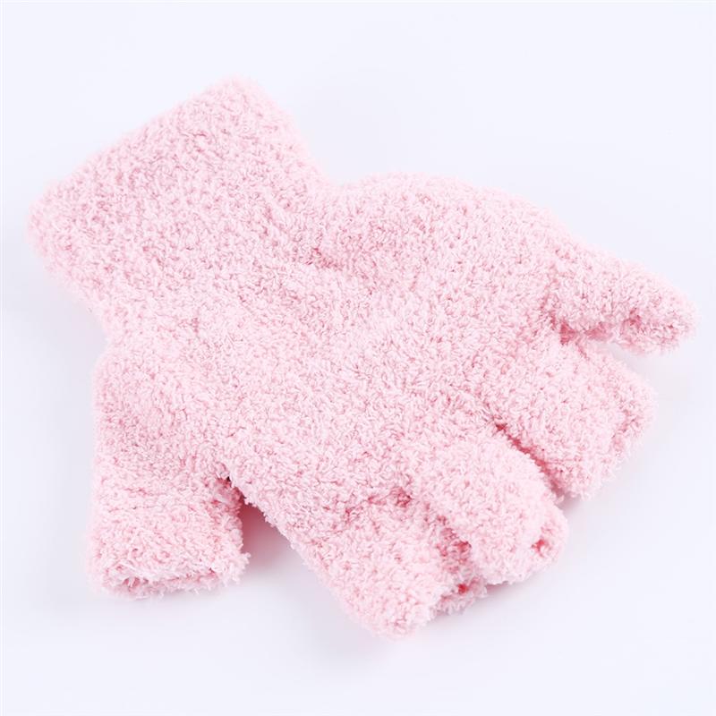 Halbfingerhandschuhe Multifunktional Umschlagbar Niedlich Korallenfleece Warm Kältefest Weich Bequem Damen Winter Warm Damen Handschuhe