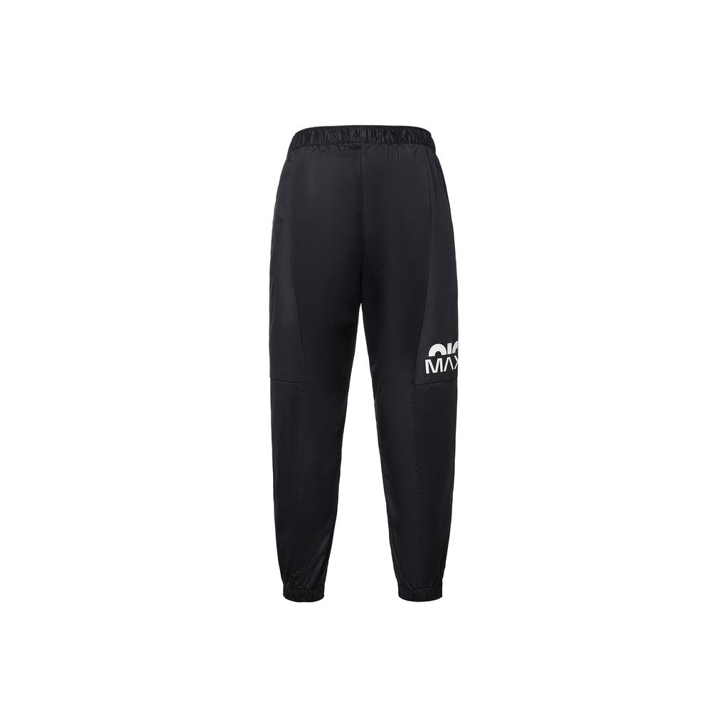 Nike Color Block Large Logo Print Woven Retro Sport Spliced Knitted Pants Women Pants Black DM6087-010