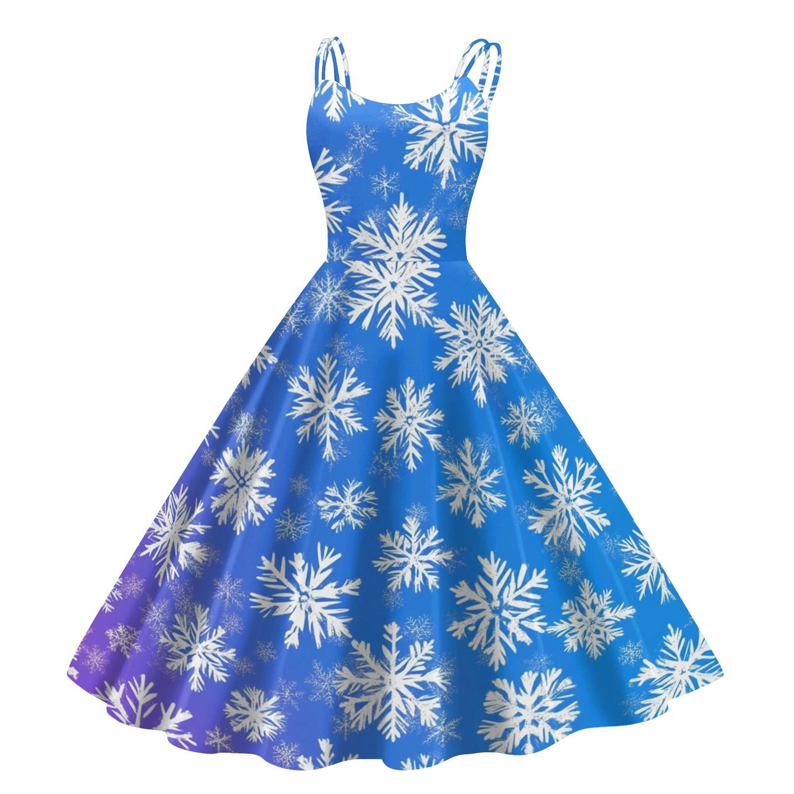 

Женское рождественское платье со снежинками и сексуальным облегающим принтом с открытыми плечами в стиле панк-ретро XL