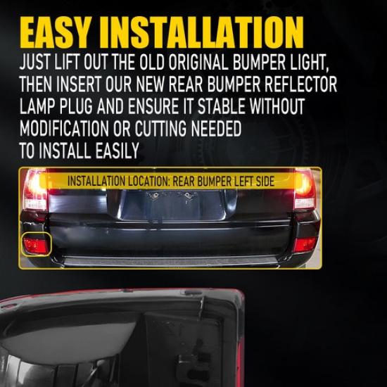 Rear Bumper Reflector Tail Light Lamp Case Right For Side 03-05 Toyota 4Runner