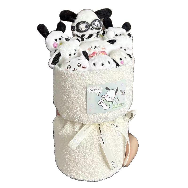 Pacha Dog Plush Bouquet - Cute Cartoon Doll Gift for Girls, Friends, or Girlfriends