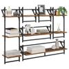Wall Shelf Set 6 pcs Reclaimed Wood Look 100 x 25 x 30 cm Wood Based Material