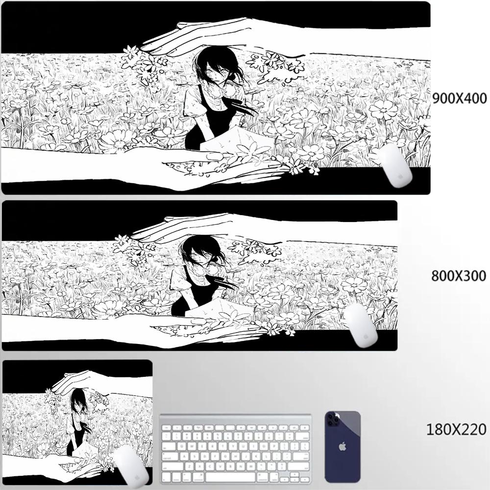 Xxl Chainsaw Man Reze Makima Mouse Pad Anime Gamer Gaming Pc Accessories Mouse Pad Large Keyboard Computer Hd Printing Desk Mat
