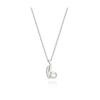 Pearl Line Silver Necklace Gisvnn008