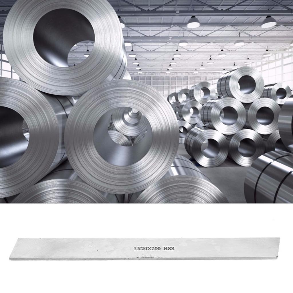 HSS High Speed Steel Lathe Turning Tool Square White Steel Bar Strip (3*20*200mm)
