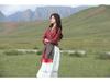 High-End Red Angora & Imitation Cashmere Ethnic Style Scarf Shawl
