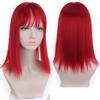Clip In Increase Hair Volume Topper Hair Piece Long Straight Wig Head Top Wig Block 3D Hair Bangs