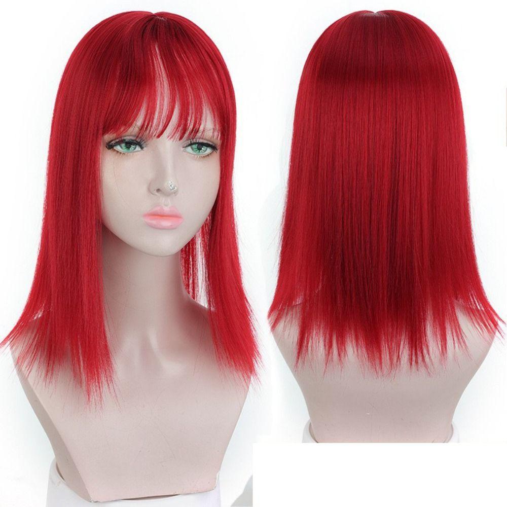 Clip In Increase Hair Volume Topper Hair Piece Long Straight Wig Head Top Wig Block 3D Hair Bangs