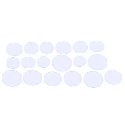 Set di 18 lenti trasparenti in cristallo piatto per orologi, accessori per orologi, 16 pezzi.24,5mm