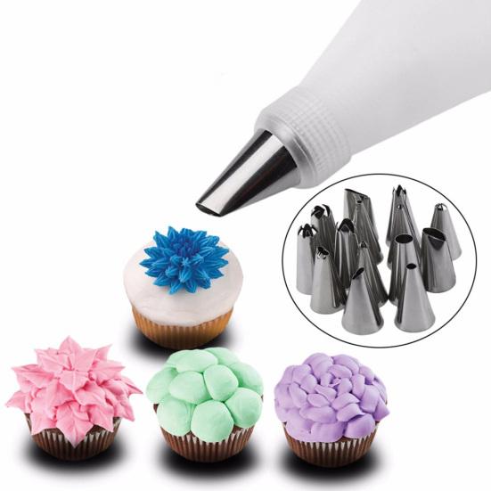 Douille Russe En Acier Inoxydable Pour Décoration De Gâteaux - Forme Fleur à 8 Pétales - Pour Glaçage, Cupcakes, Biscuits