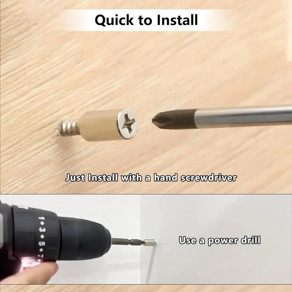 120/10PCS Samogwintujące wkręty do płyt warstwowych Uchwyty do przegród szafy Wkręty stałe Kołki podtrzymujące półki z tulejkami antypoślizgowymi