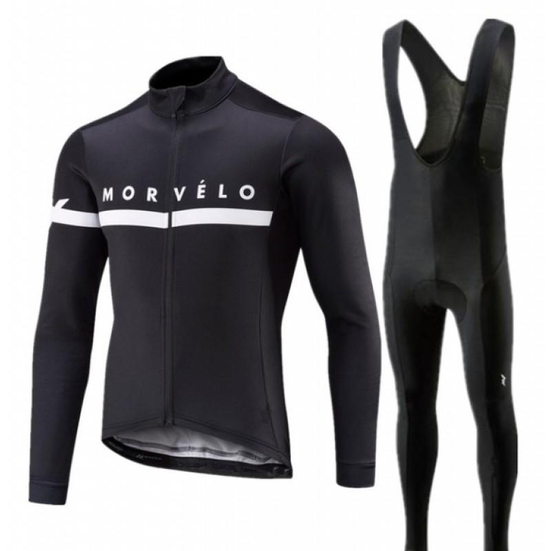 Set Completo Maglia a Manica Lunga da Ciclismo e Salopette Uomo Donna A Righe Traspirante