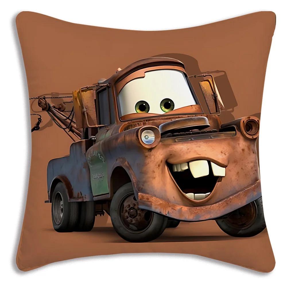 

Подушки з тематикою «Тачки» з Блискавкою Макквіном та друзями для веселої подорожі! Чохол на подушку для дивана, односторонній друк, домашній декор 16x16Inch