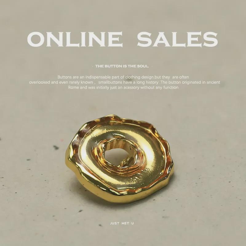 Modna tweedowa marynarka Yi Sen z metalowymi guzikami w kształcie pączków