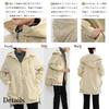 AUSKY Hooded with Zipper and Long Solid Loose Long for Everyday Wear Jacket/Coat Pockets, Sleeves, Color, Simple, Windproof, Fit, Length, Casual,