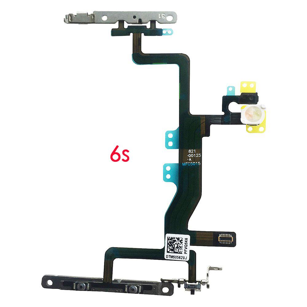 Volume Button Silent Switch Flex Cable For iPhone 6 6P 6s 7 7P 8 Plus X XR XS Xs Max Replacement With Brackets Preinstalled