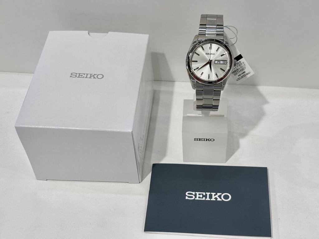 Seiko Selection SBTH007 S Series Men's Watch, Analog Quartz, Day-Date Display, Sapphire Crystal, 10 bar Waterproof,Made in Japan Authentic Silver Blue