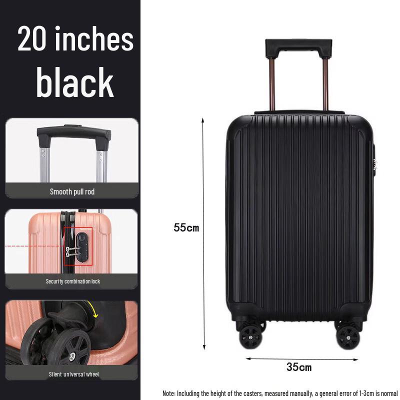 KINGSGEAR Classic Vertical Stripe Spinner Luggage 20-inch