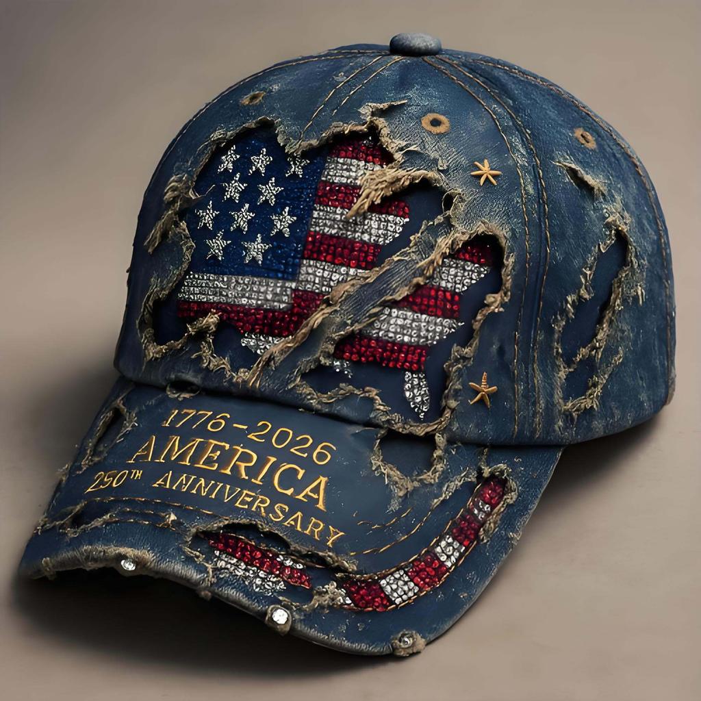 250Th Anniversary Hat For Men Women Retro Letter Embroidery Distressed Baseball Caps Adjustable Trucker Hats