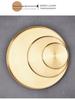 Luxury Gold Stainless Steel Round Tray for Cosmetics, Storage, and Desserts