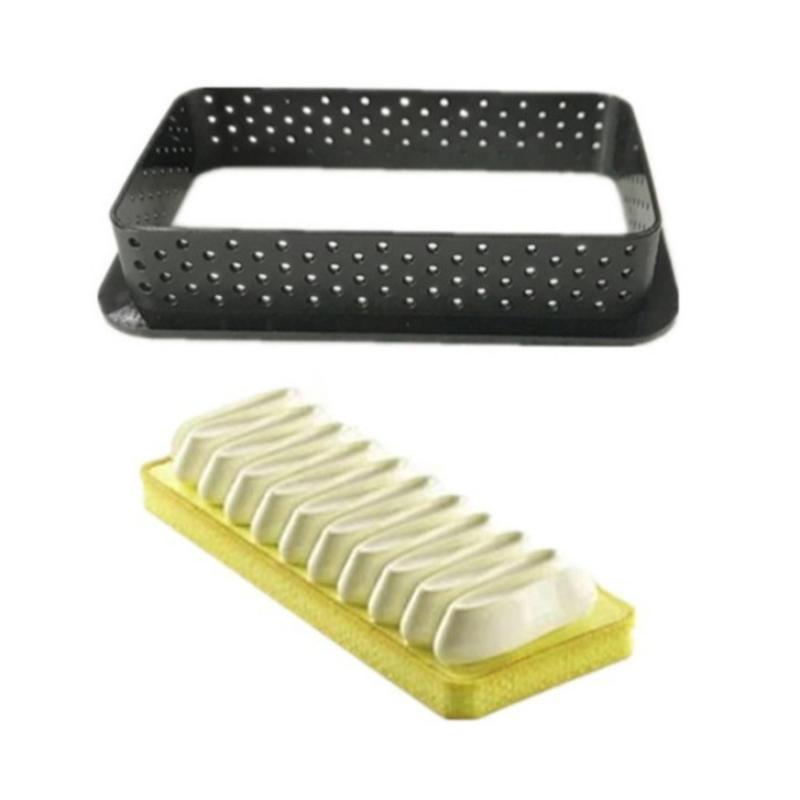Tart Ring Non-Stick Perforated Food Safe Baking Mold for Homemade Pie Cake Mousse Dessert Party Prep