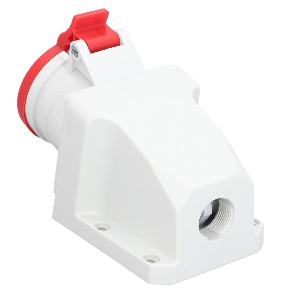 Industrial Connector Electrical 4 Pin 32A 3P+E IP44 Waterproof Dustproof 380‑415V Surface Mount Socket