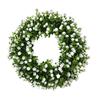 3D Eucalyptus Artificial Wreath Multicolor Fake Flower White Garland Hanging Decor