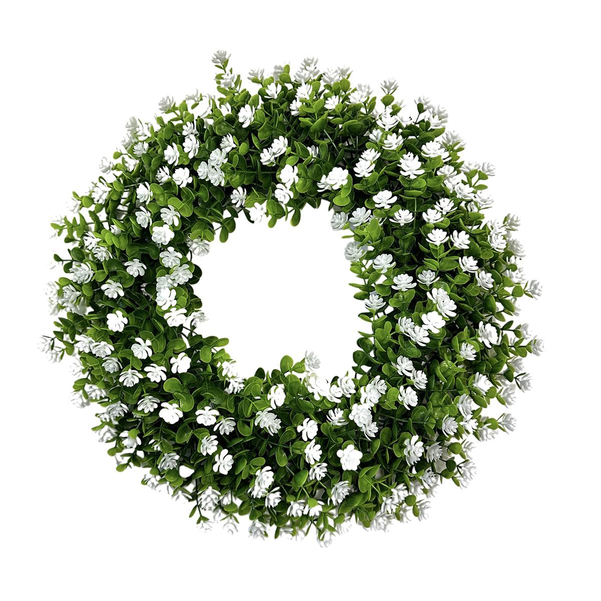 

3D Эвкалипт Искусственный Венок Многоцветный Искусственный Цветок Белая Гирлянда Подвесной Декор 15cm