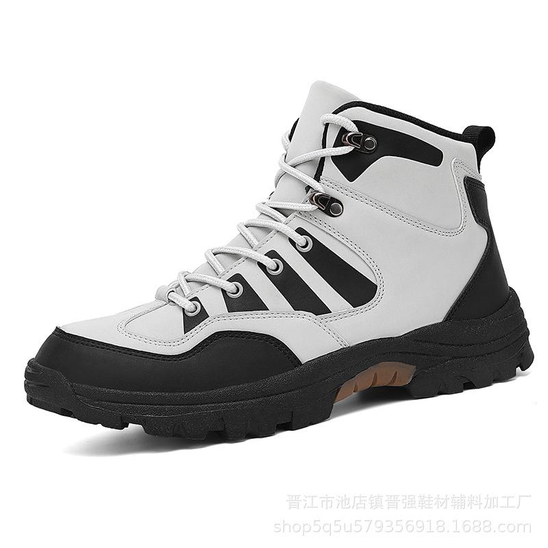 Tooling Labor Insurance Shoes High-top Men's Autumn and Winter New Non-slip Outdoor Sports and Leisure Trendy Shoes Travel Mountaineering Martin Boots