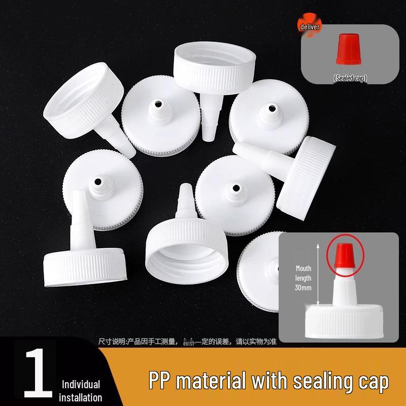 Leak-Proof Mineral Water and Oil Pourer Cap with Pointed Spout - Plastic Jug Replacement