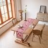 Șervețel de masă cu ciucuri de cocos roșu, material Jacquard cu plante, decorațiuni pentru masa de bucătărie, pentru petreceri de acasă, festivaluri