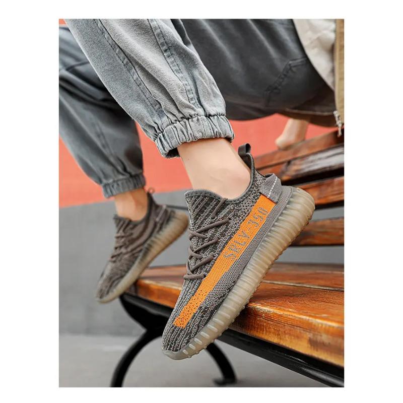 Herren Strick Laufschuhe Atmungsaktiv Leicht Nicht-rutschend Sneaker Bequem Freizeit Sportschuhe