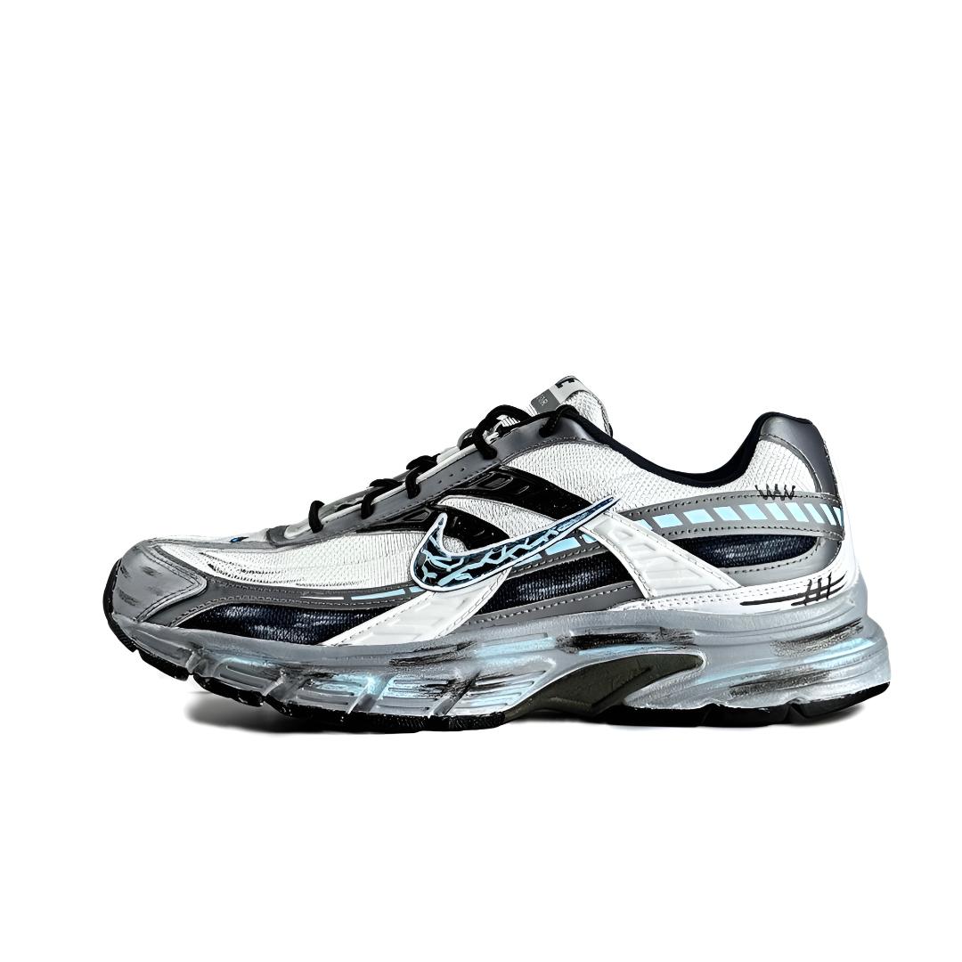 

Nike Initiator Breathable Low top Running Shoes Men s Black White Blue 394055-101(Team1054-) 44