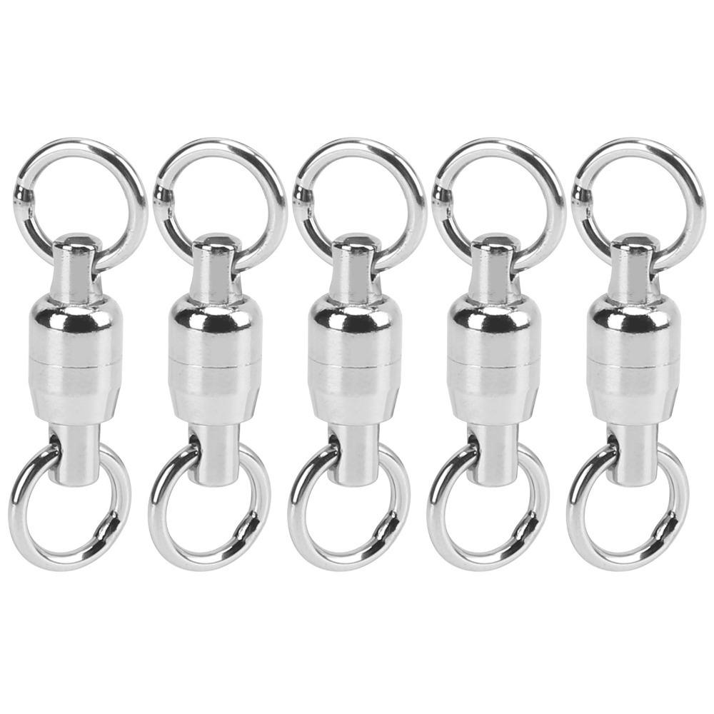 20PCS Stainless Steel Fishing Rolling Connector Fishing Swivel Connector  for Fishing Accessories