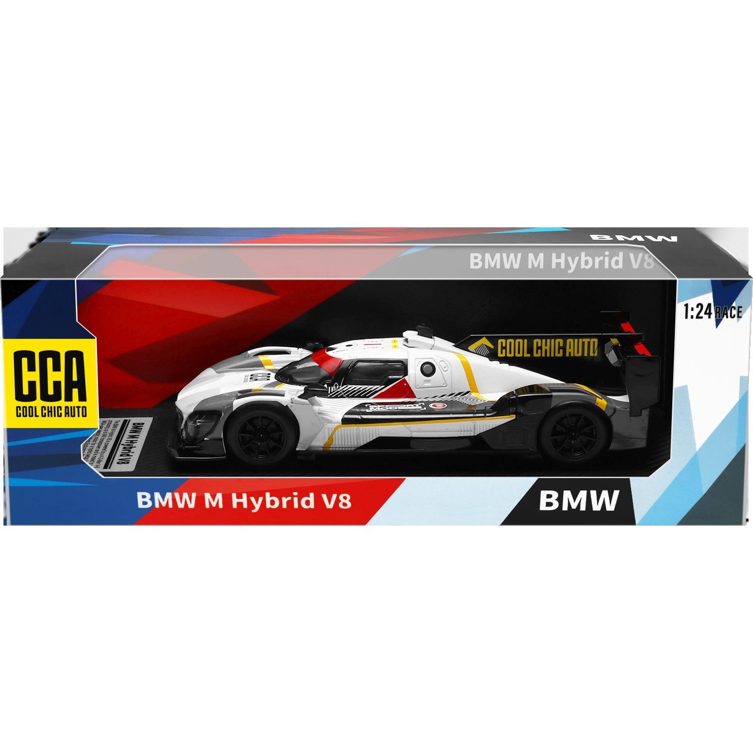 

1/24 масштаб BMW M Hybrid V8 2024 модель автомобиля литые игрушечные машинки игрушки для мальчиков детские подарки 1/24-Size:20.7*8.5*5.2cm белый